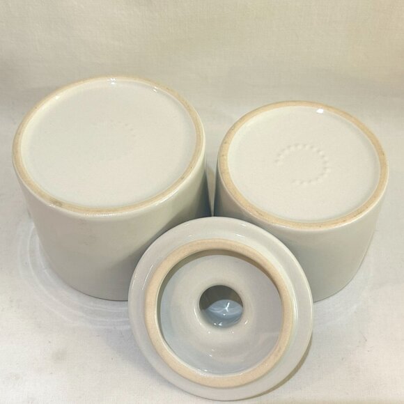 Curtis Stone Pottery Minimalist Lidded Sugar Bowl & Creamer Set Off-White - Picture 7 of 9